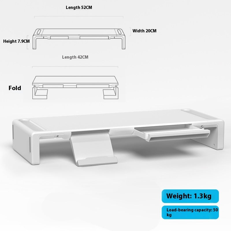 Monitor Elevated Rack USB Extended Folding Computer Desktop Storage Desktop Riser Base Bracket Heightened