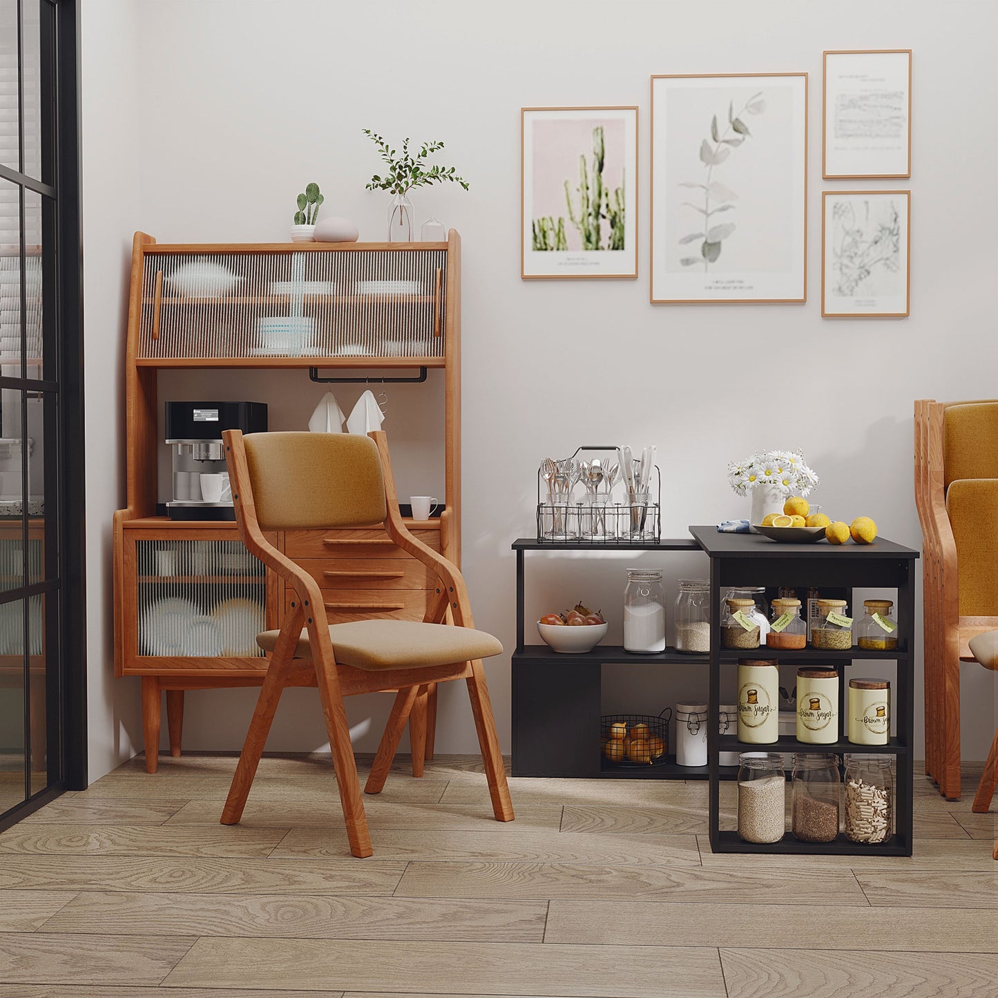 360° Rotating L-Shaped Corner Computer Desk with Storage