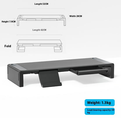 Monitor Elevated Rack USB Extended Folding Computer Desktop Storage Desktop Riser Base Bracket Heightened